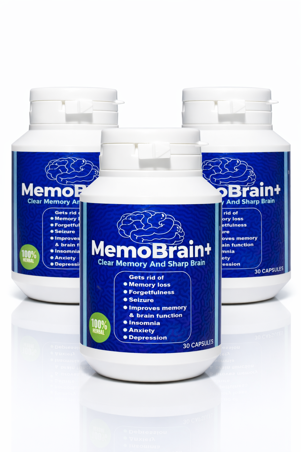 3 bottles of MemoBrain+ — 45 days supply